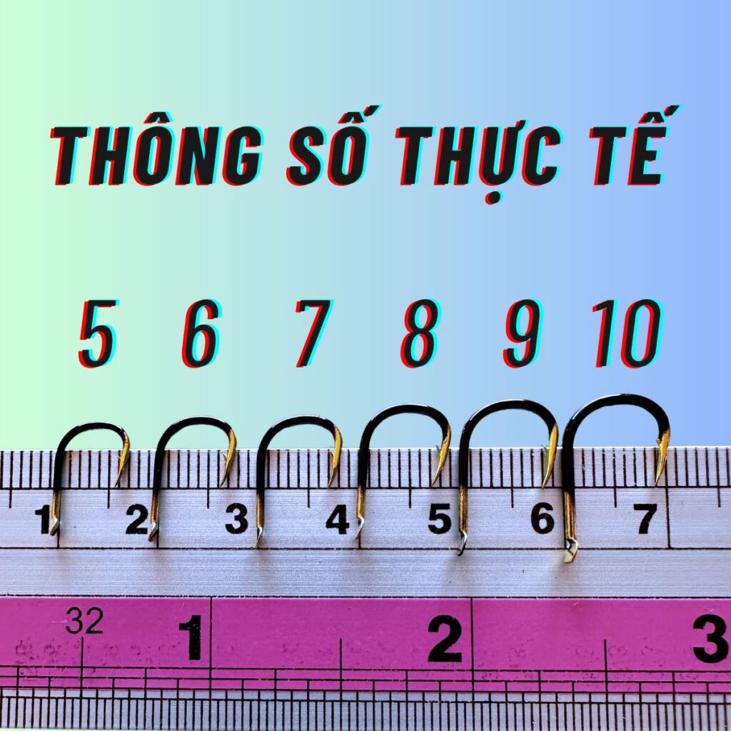100 Lưỡi Câu Vàng Đen Có Ngạnh