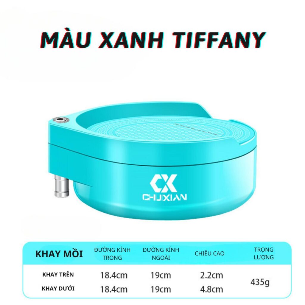 Khay Mồi Chuxian Cao Cấp 25cm - Mặt Vuốt Giữ Lưỡi Thẳng Đứng
