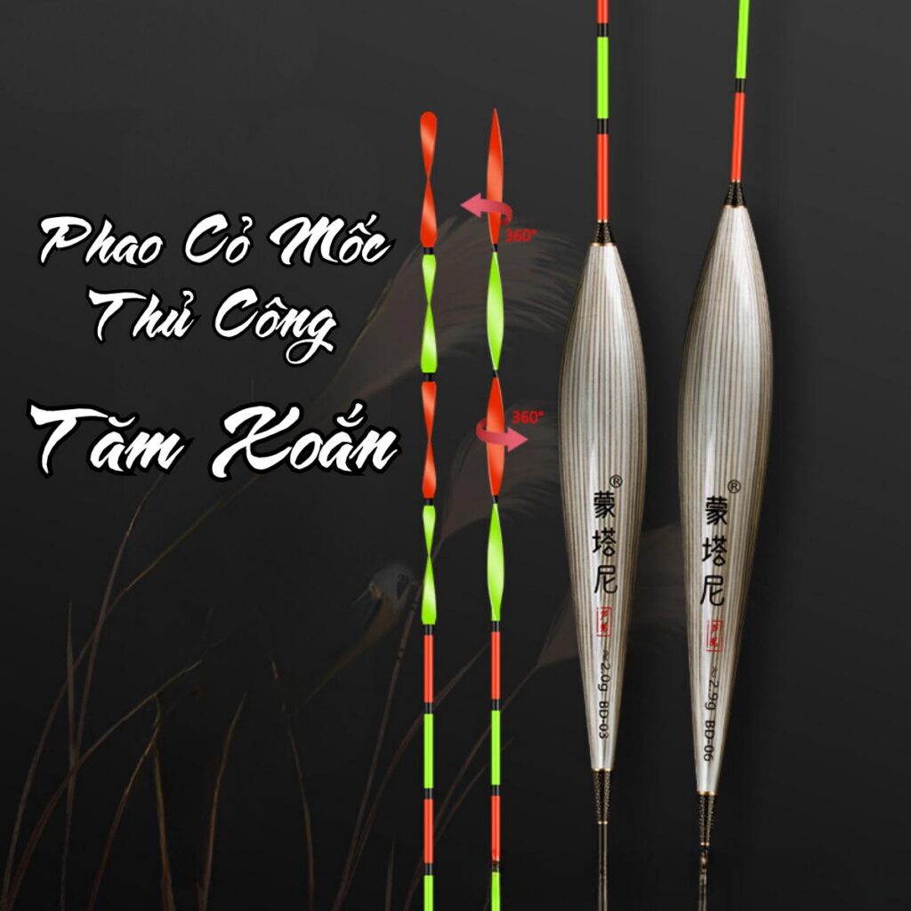 Phao Cỏ Mốc Thủ Công Dáng Tổng Hợp Tăm Xoắn - Phao Câu Đài